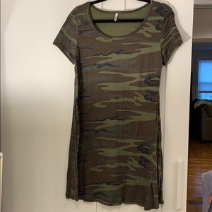 Camo t shirt dress